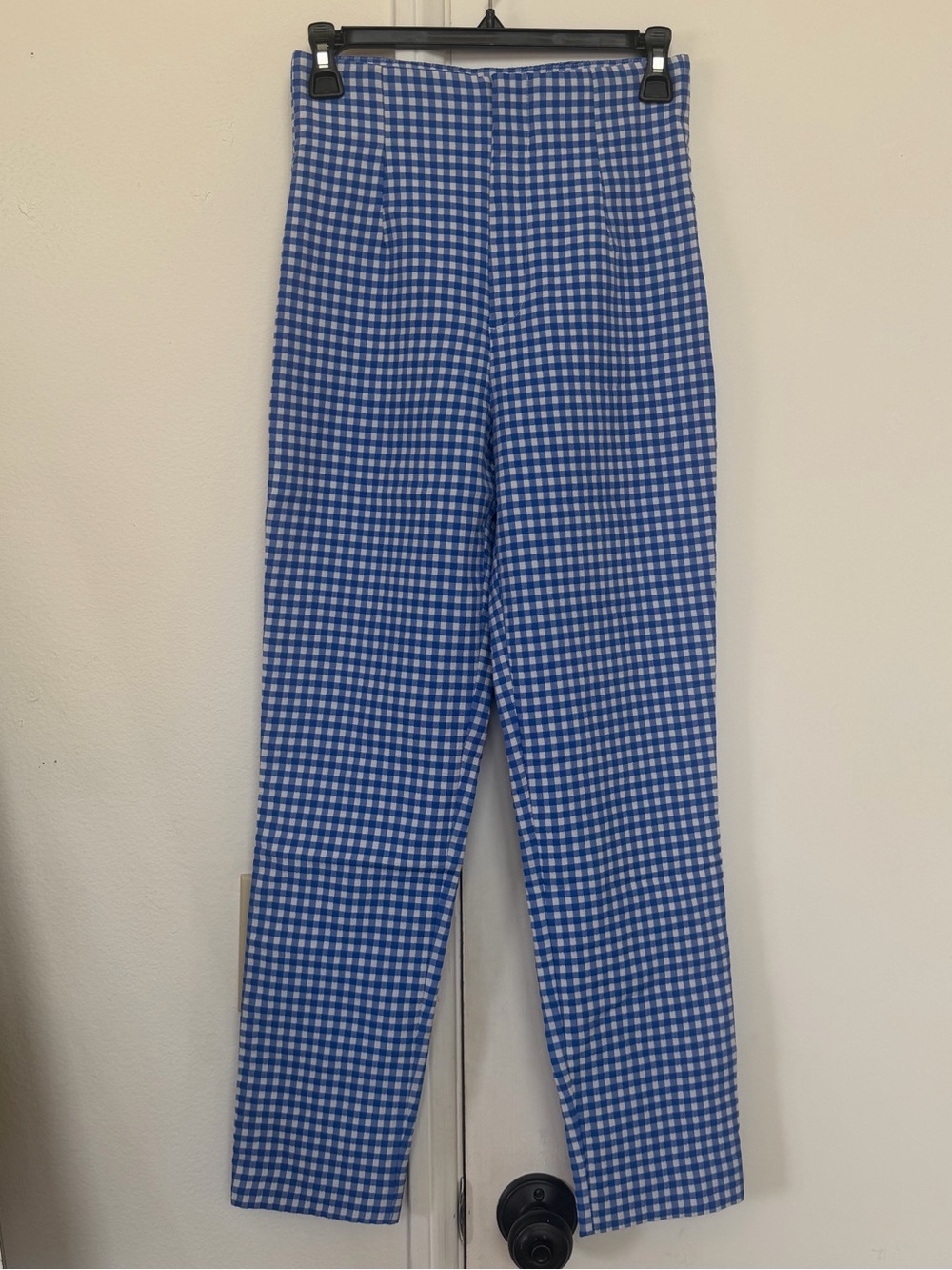 Blue Gingham Pants